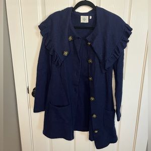 HWA Anthropologie Wool Sweater Coat XS